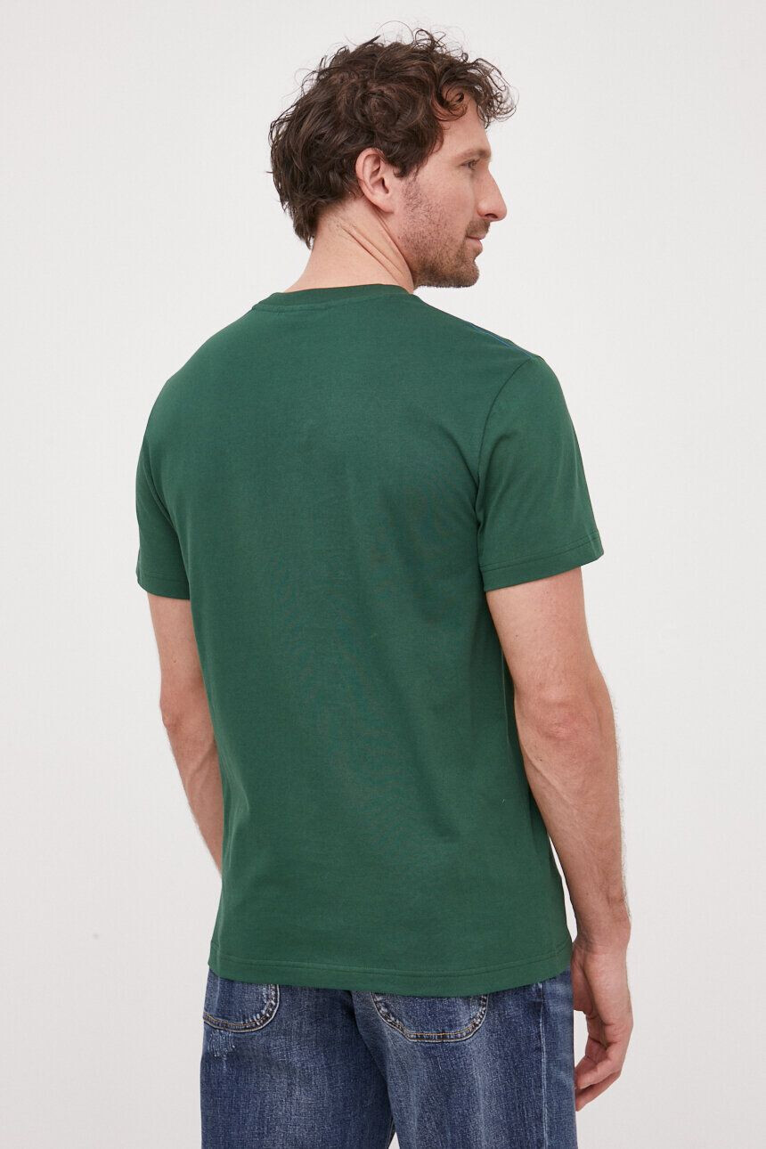 Lacoste tricou din bumbac culoarea verde cu imprimeu - Pled.ro