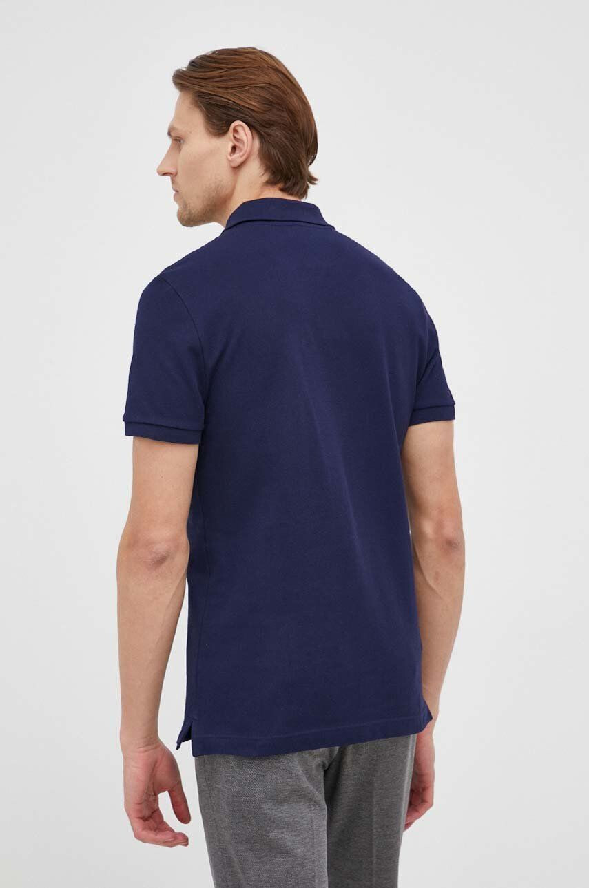 Lacoste polo de bumbac culoarea albastru marin neted PH4012-001 - Pled.ro