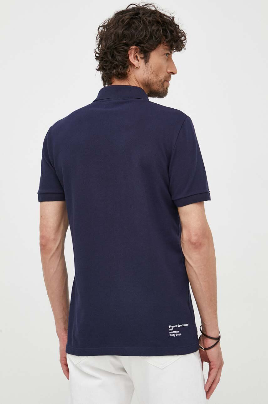 Lacoste tricou polo barbati culoarea albastru marin cu imprimeu - Pled.ro