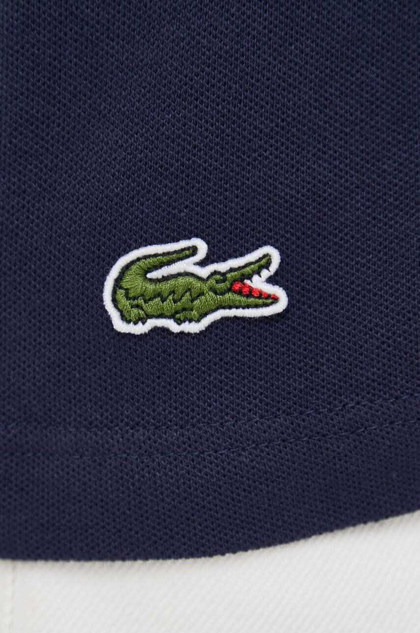 Lacoste tricou polo barbati culoarea albastru marin cu imprimeu - Pled.ro