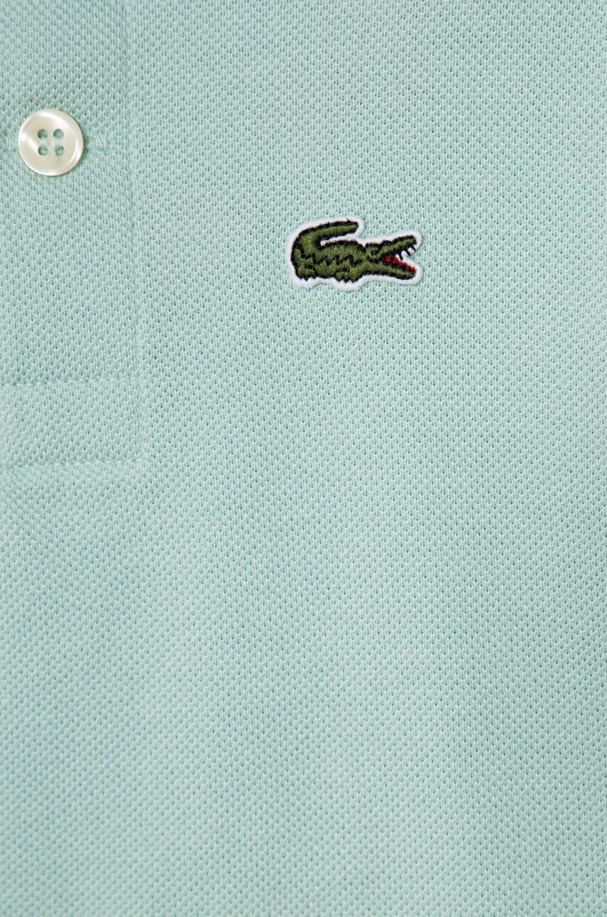 Lacoste tricouri polo din bumbac pentru copii culoarea turcoaz neted - Pled.ro