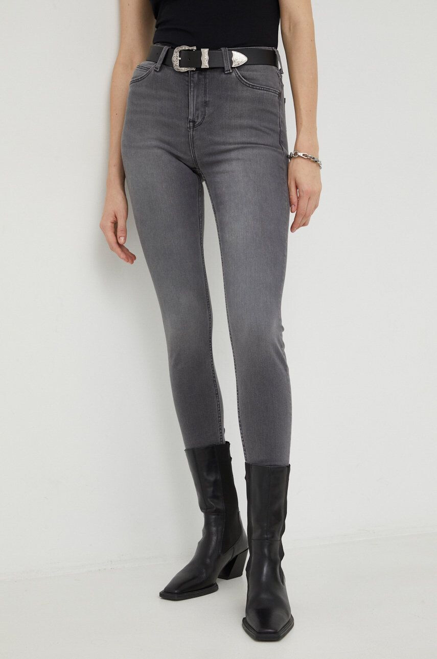 Lee jeansi Scarlett High Storm Grey femei high waist - Pled.ro