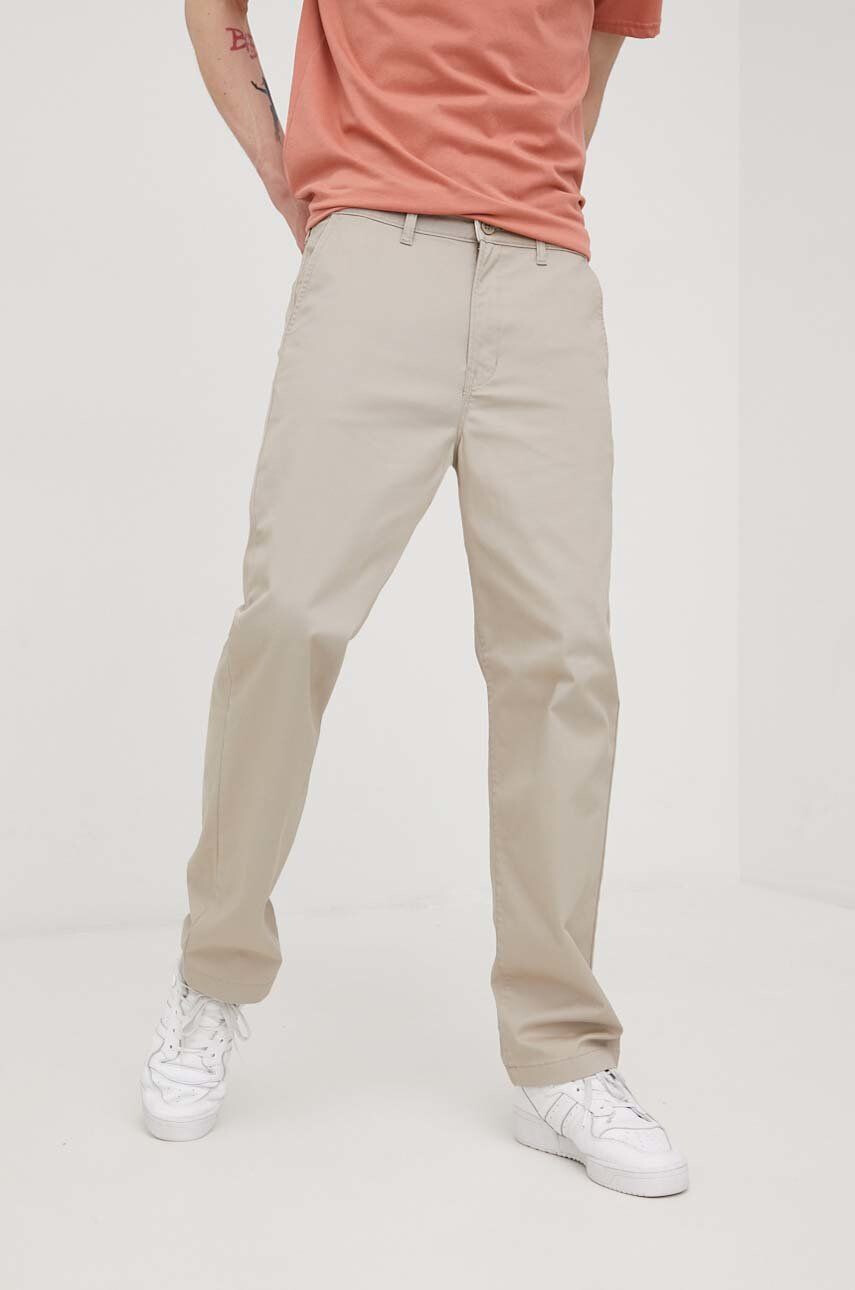 Lee pantaloni barbati culoarea gri cu fason chinos - Pled.ro