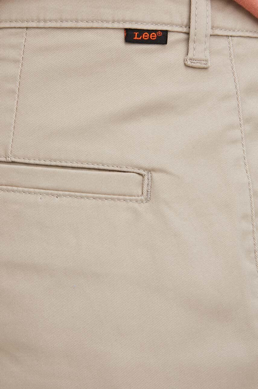 Lee pantaloni barbati culoarea gri cu fason chinos - Pled.ro