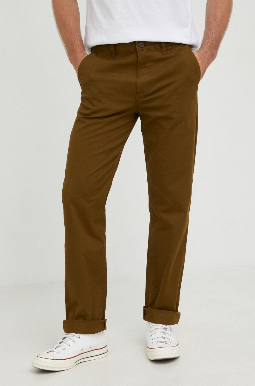 Lee pantaloni barbati culoarea verde cu fason chinos - Pled.ro