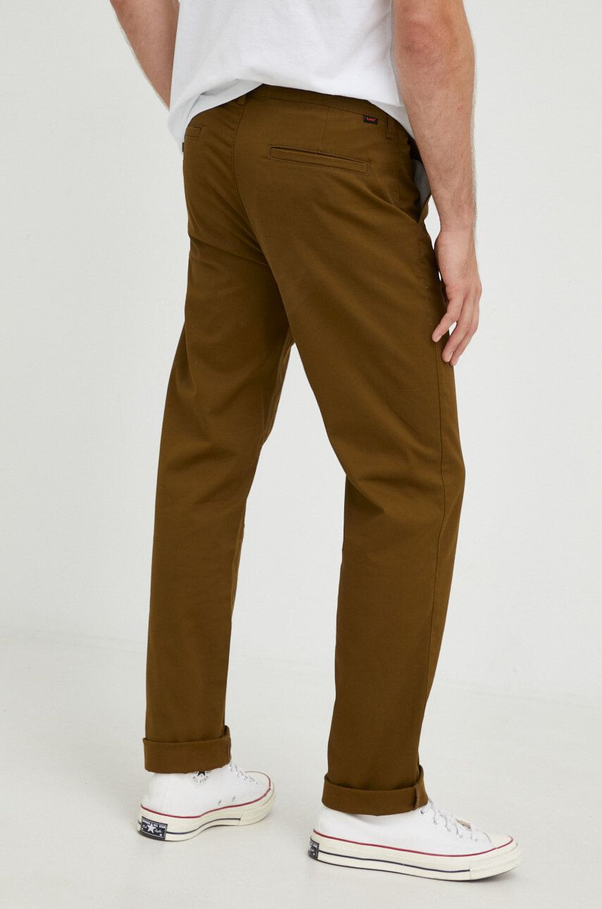 Lee pantaloni barbati culoarea verde cu fason chinos - Pled.ro