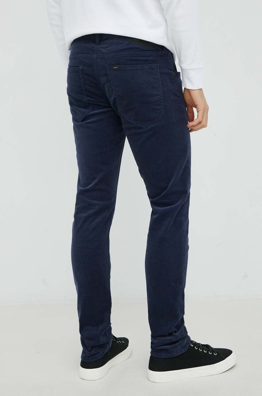 Lee pantaloni de catifea cord barbati culoarea albastru marin mulata - Pled.ro