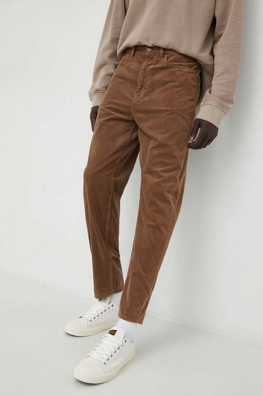 Lee pantaloni de catifea cord Easton Umber barbati culoarea maro drept - Pled.ro