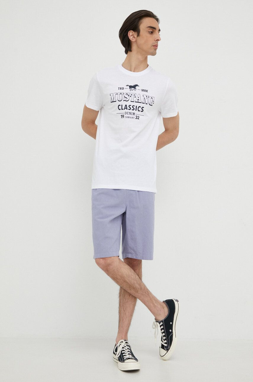 Lee pantaloni scurți din amestec de in Relaxed Drawstring S Misty Lilac barbati culoarea violet - Pled.ro