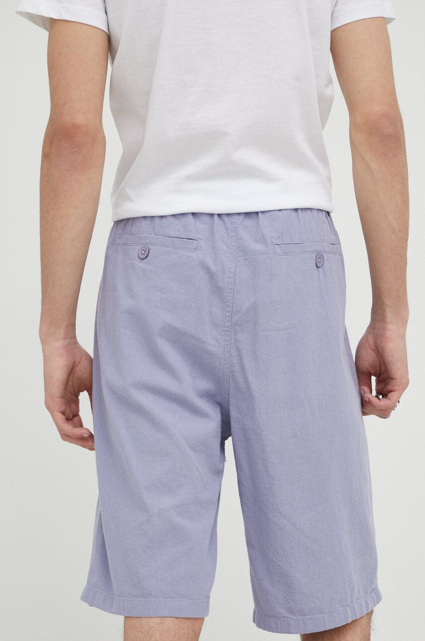 Lee pantaloni scurți din amestec de in Relaxed Drawstring S Misty Lilac barbati culoarea violet - Pled.ro