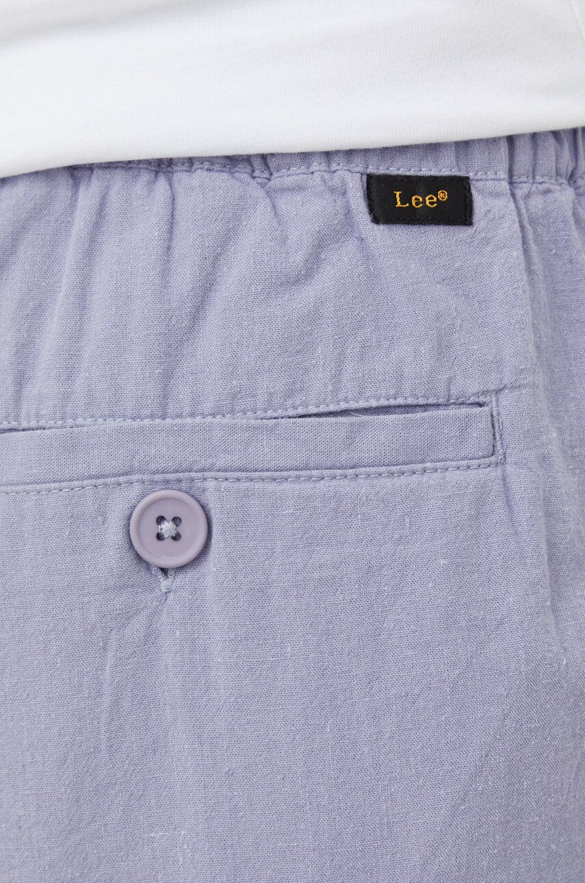 Lee pantaloni scurți din amestec de in Relaxed Drawstring S Misty Lilac barbati culoarea violet - Pled.ro