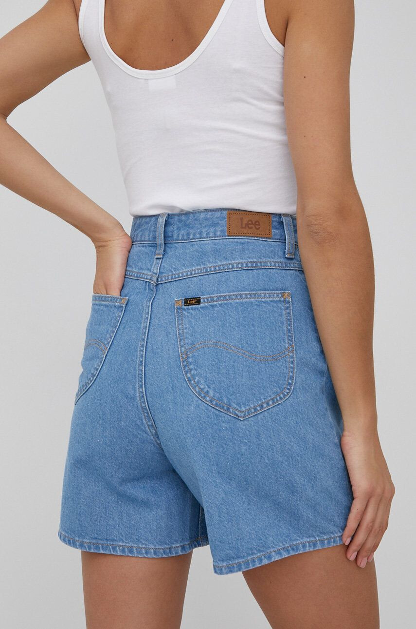 Lee pantaloni scurti jeans barbati culoarea bej - Pled.ro