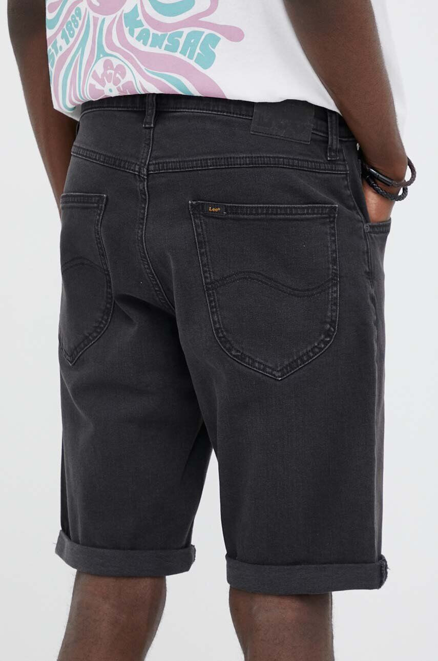 Lee pantaloni scurti jeans barbati culoarea negru - Pled.ro