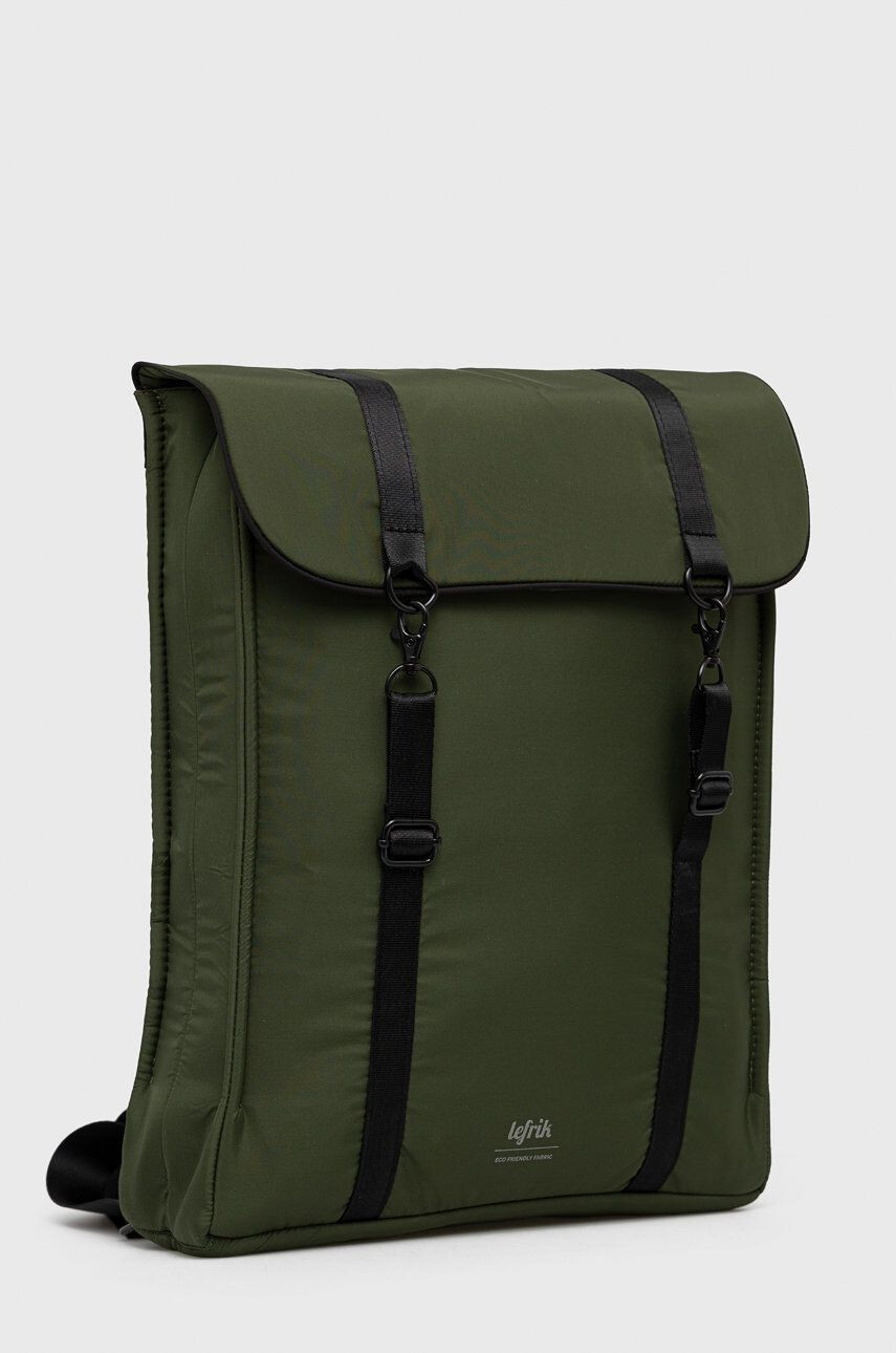 Lefrik Rucsac bărbați culoarea verde mare material neted - Pled.ro