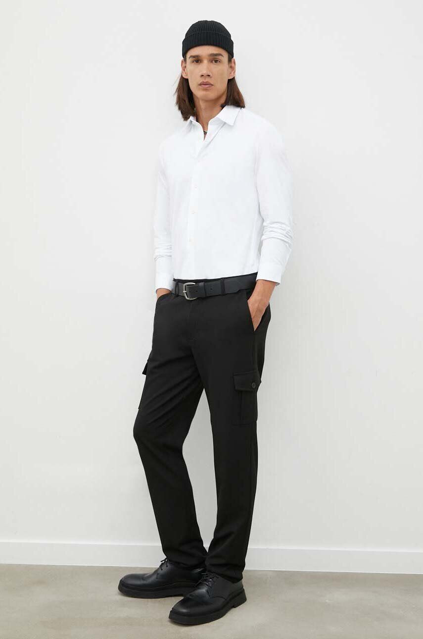 Les Deux pantaloni barbati culoarea negru drept - Pled.ro