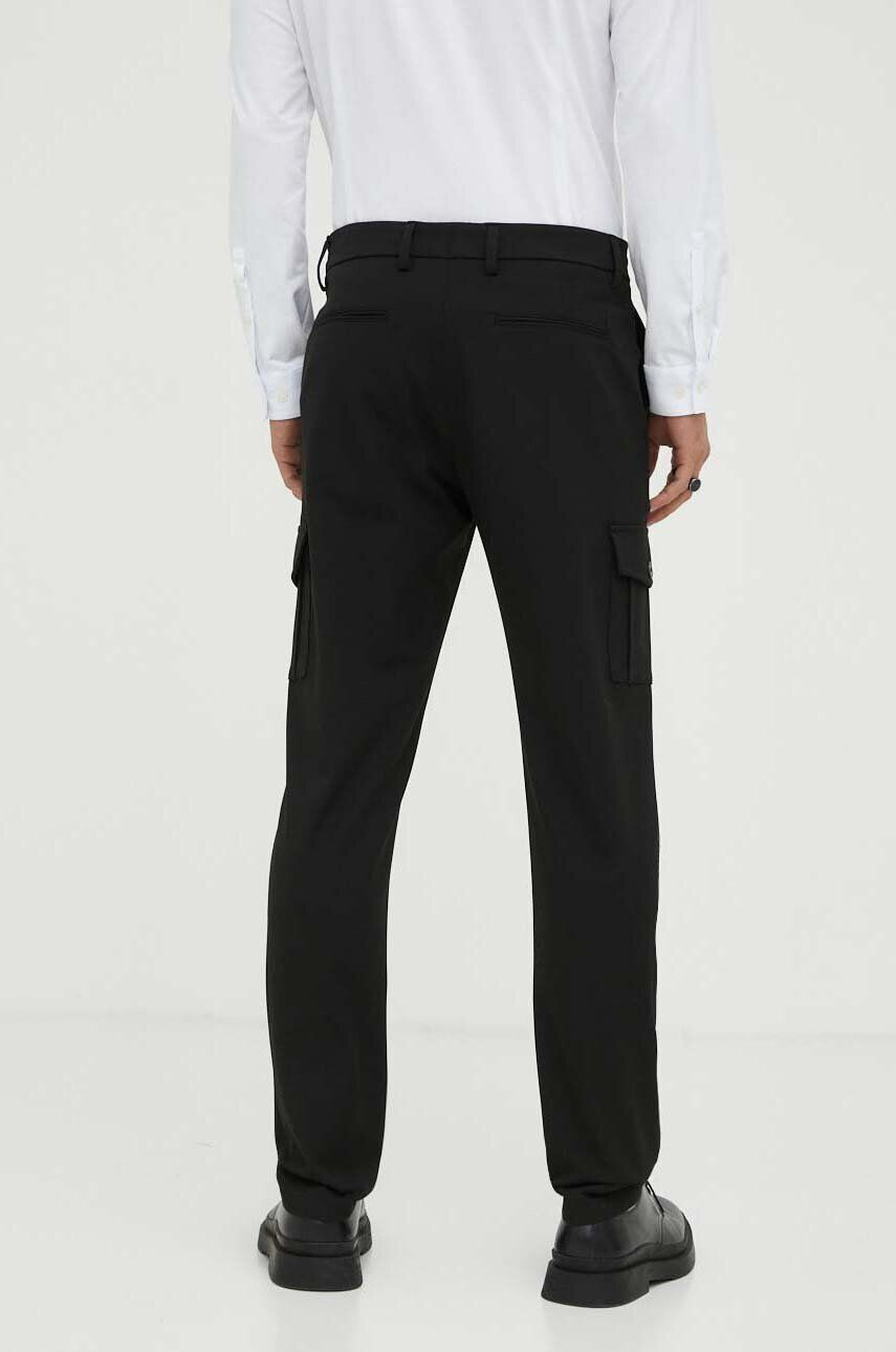 Les Deux pantaloni barbati culoarea negru drept - Pled.ro