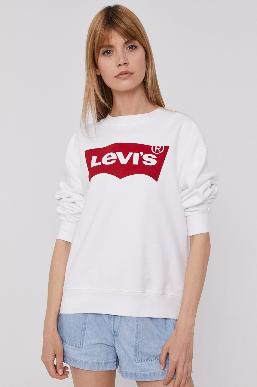 Levi's Bluză femei culoarea alb material neted 18686.0011-Neutrals - Pled.ro