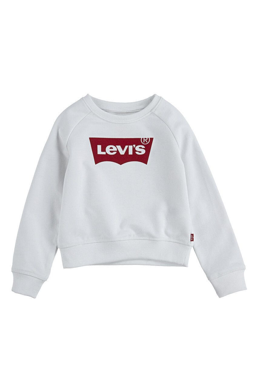 Levi's Bluză copii culoarea alb cu imprimeu - Pled.ro