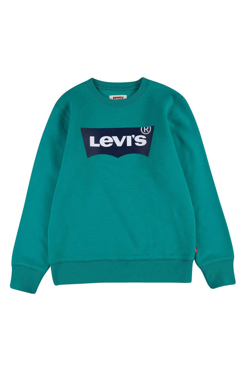 Levi's bluza copii culoarea albastru marin cu glugă cu imprimeu - Pled.ro