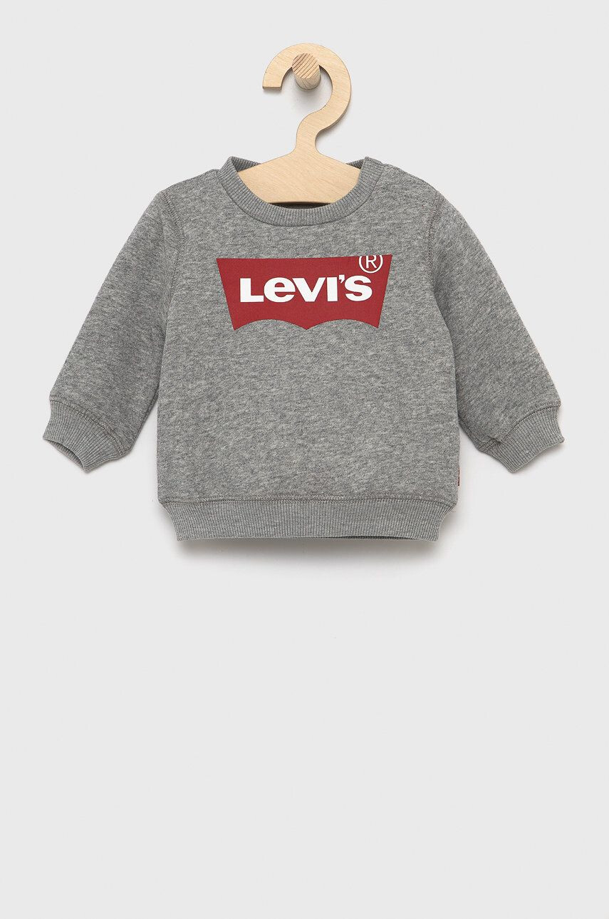 Levi's bluza copii culoarea albastru marin cu glugă cu imprimeu - Pled.ro