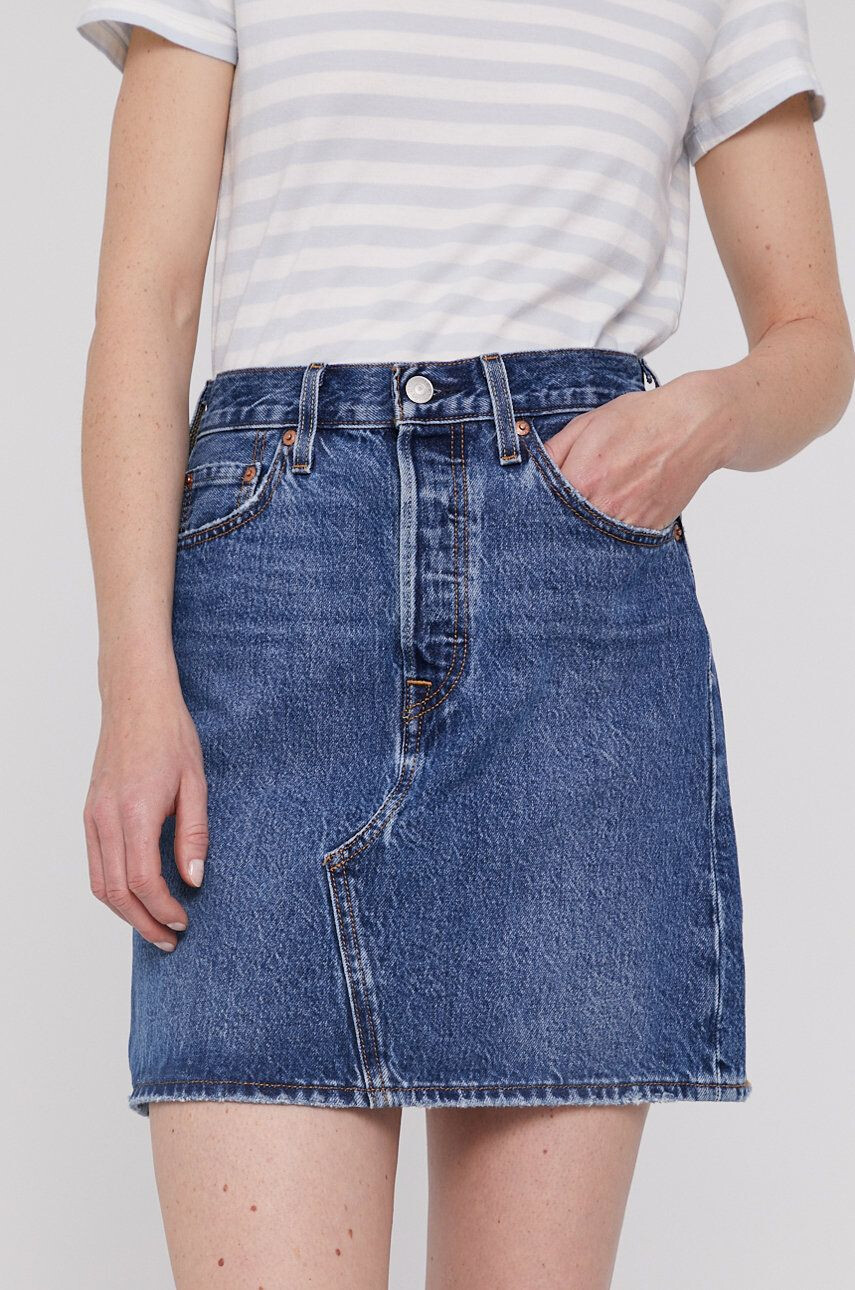 Levi's Fustă jeans mini model drept - Pled.ro