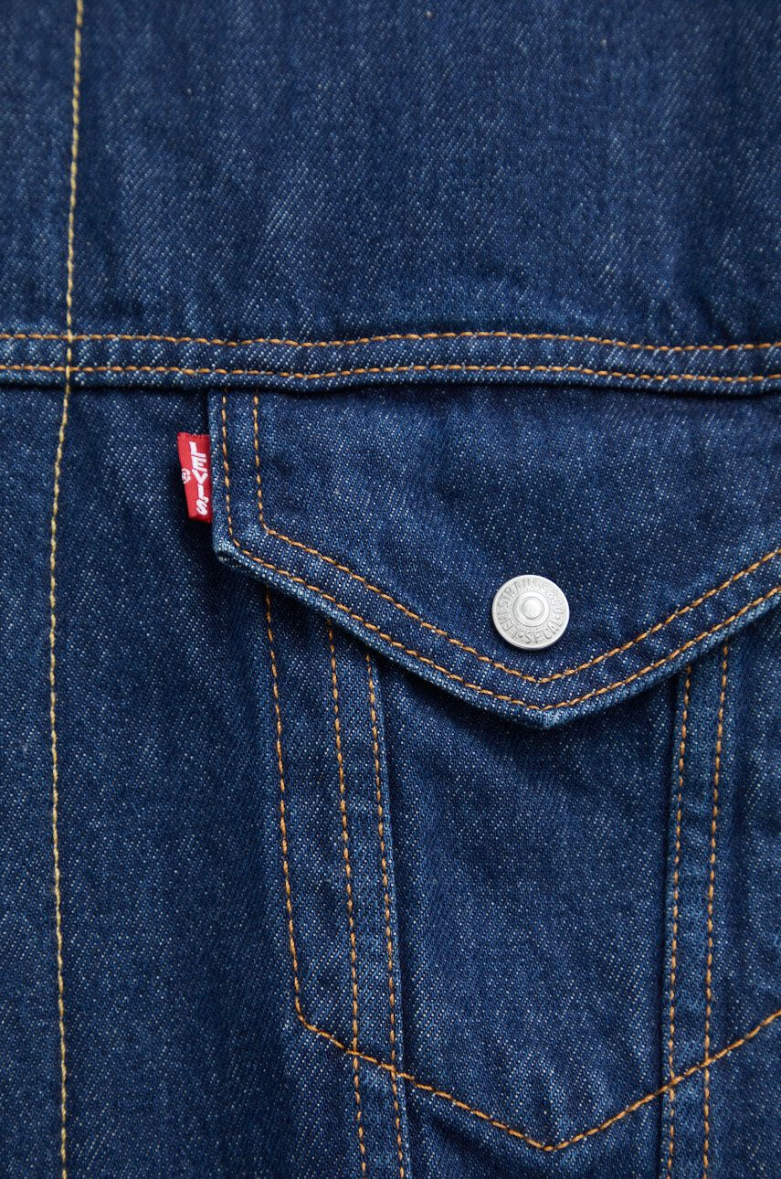 Levi's geacă reversibilă barbati culoarea albastru marin de tranzitie oversize - Pled.ro