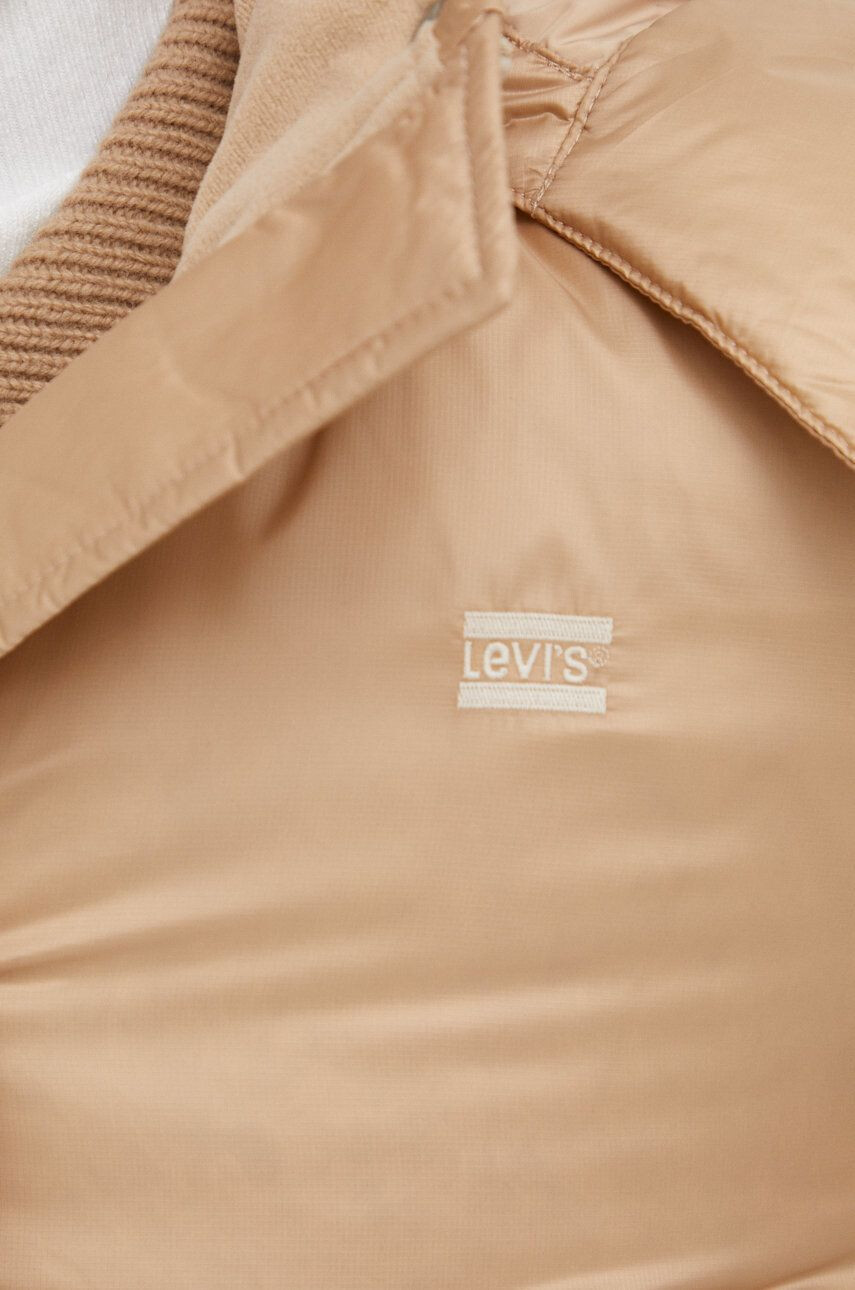 Levi's geaca de puf femei culoarea bej de iarna - Pled.ro