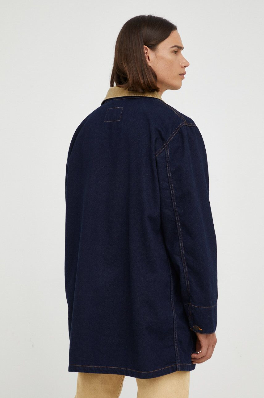 Levi's geaca din amestec de lana culoarea albastru marin de tranzitie oversize - Pled.ro