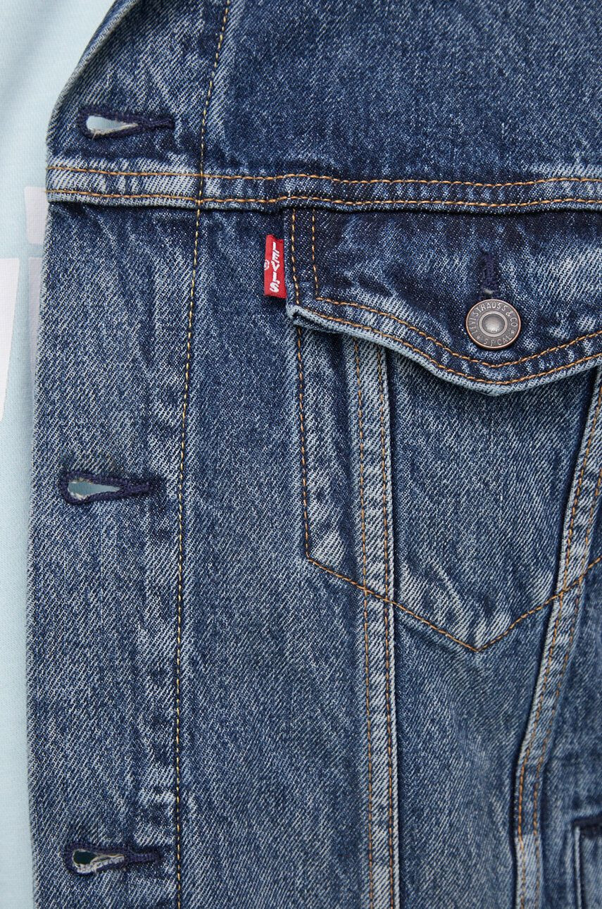 Levi's geaca jeans barbati culoarea albastru marin de tranzitie - Pled.ro