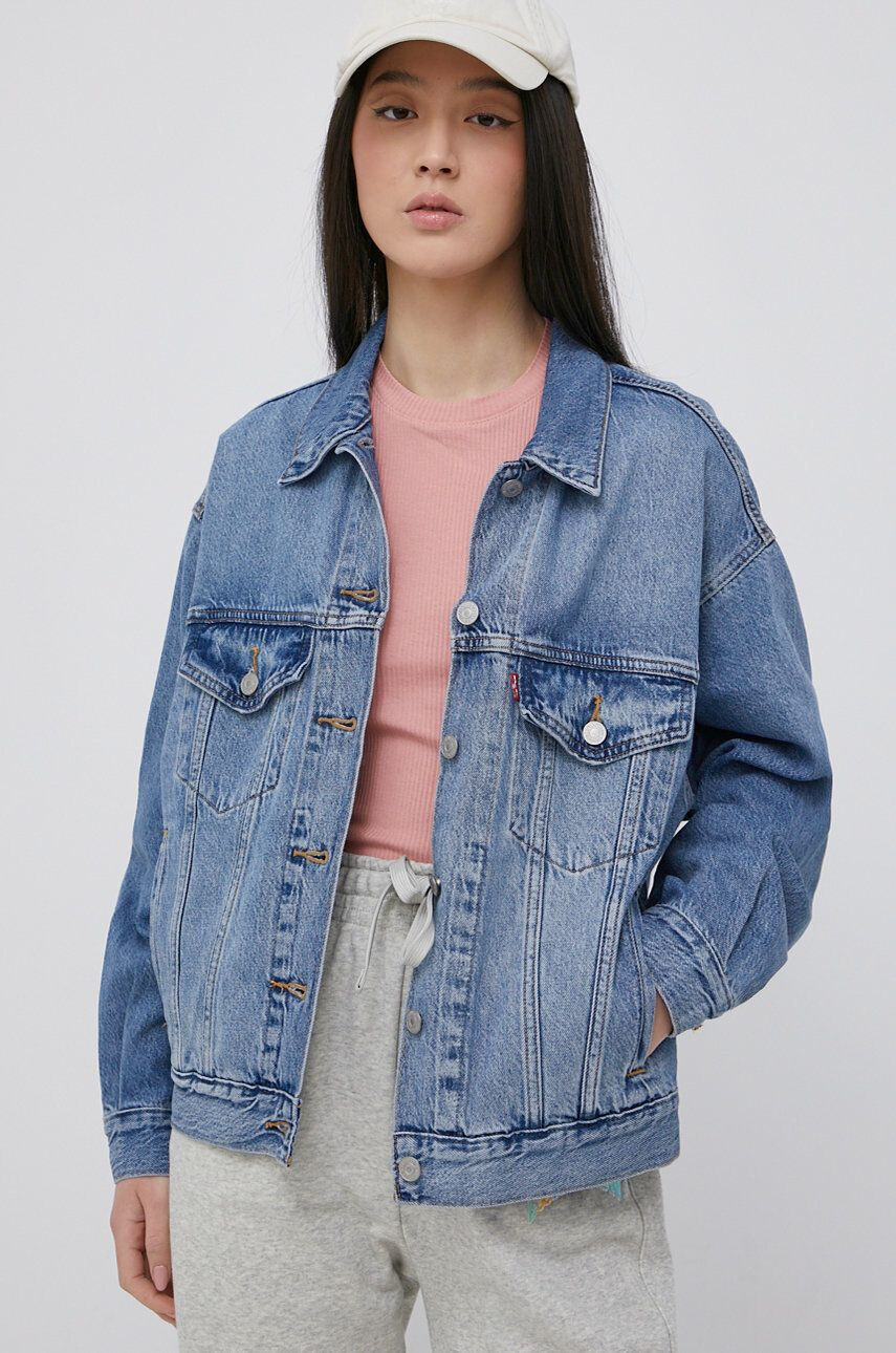 Levi's geacă jeans femei de tranzitie oversize A1743.0004-MedIndigoW - Pled.ro