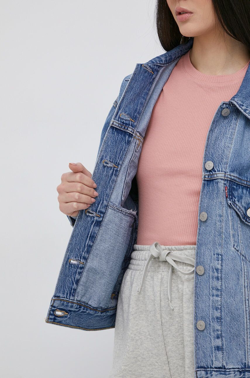 Levi's geacă jeans femei de tranzitie oversize A1743.0004-MedIndigoW - Pled.ro