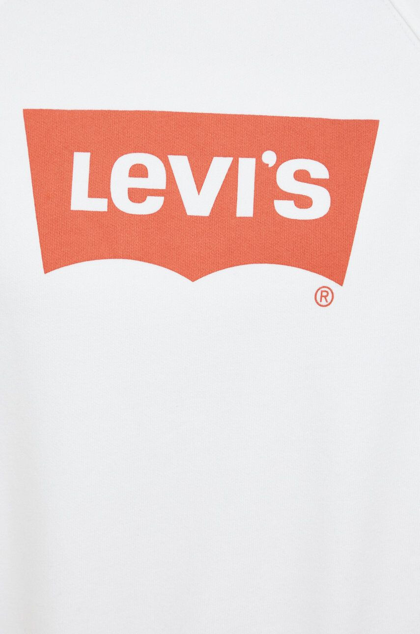 Levi's hanorac de bumbac femei culoarea bej cu imprimeu - Pled.ro