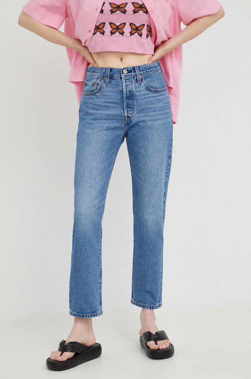 Levi's jeansi 501 Crop femei high waist - Pled.ro