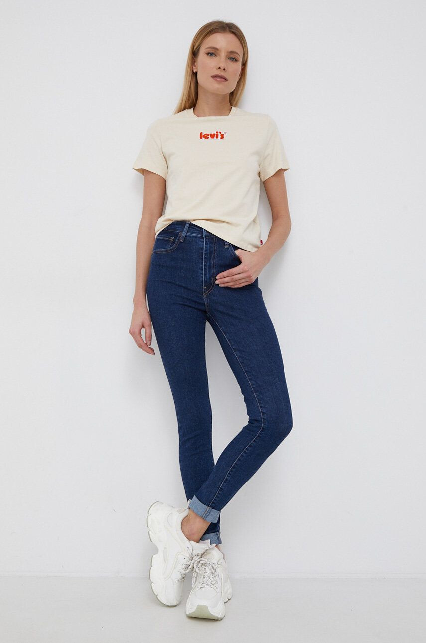 Levi's Jeans Mile High Super Skinny femei high waist 22791.0211-DarkIndig - Pled.ro