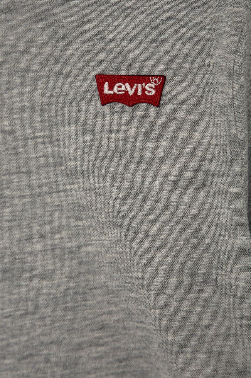 Levi's Longsleeve copii culoarea gri material neted - Pled.ro