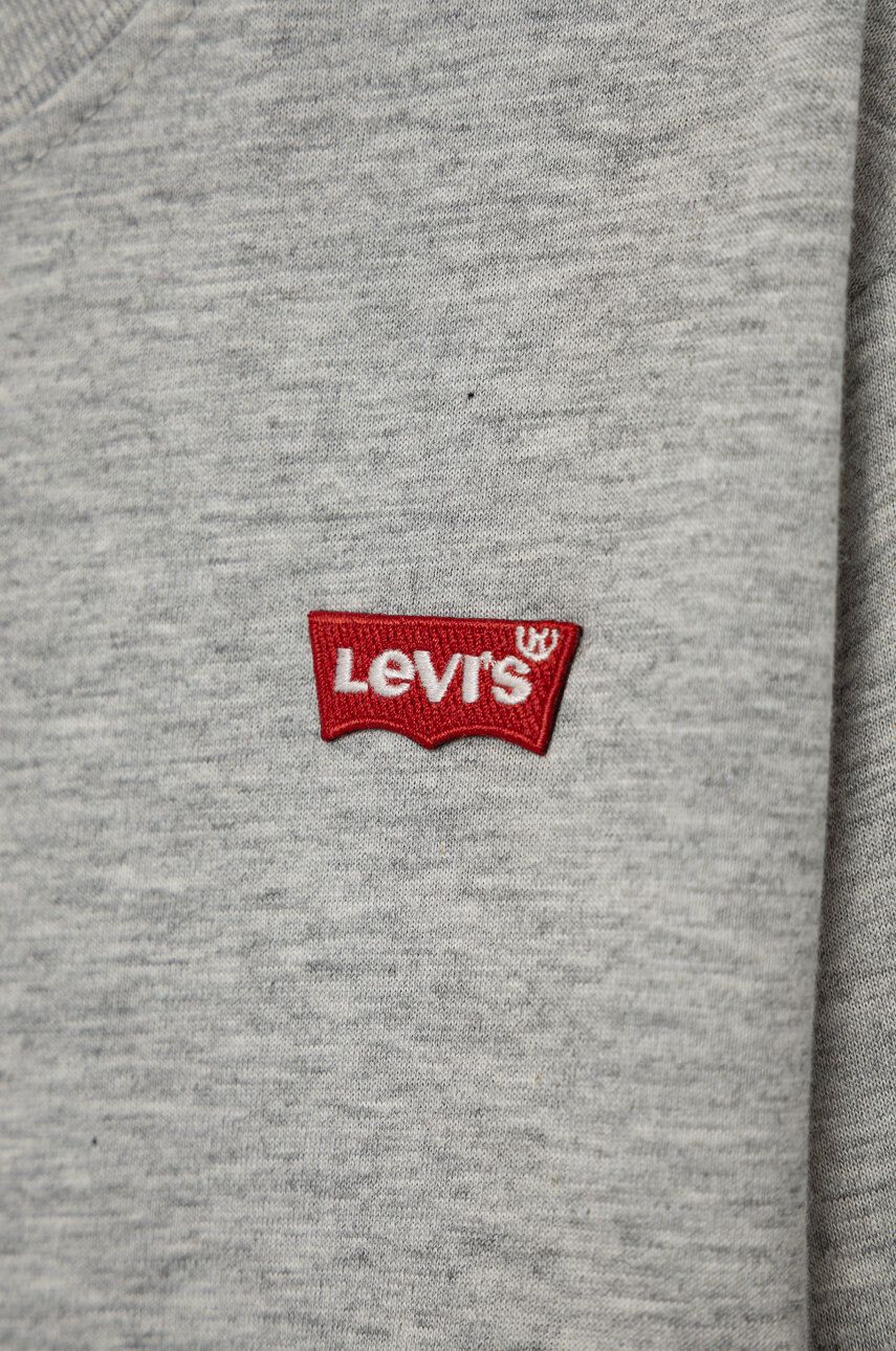 Levi's Longsleeve copii culoarea gri material neted - Pled.ro