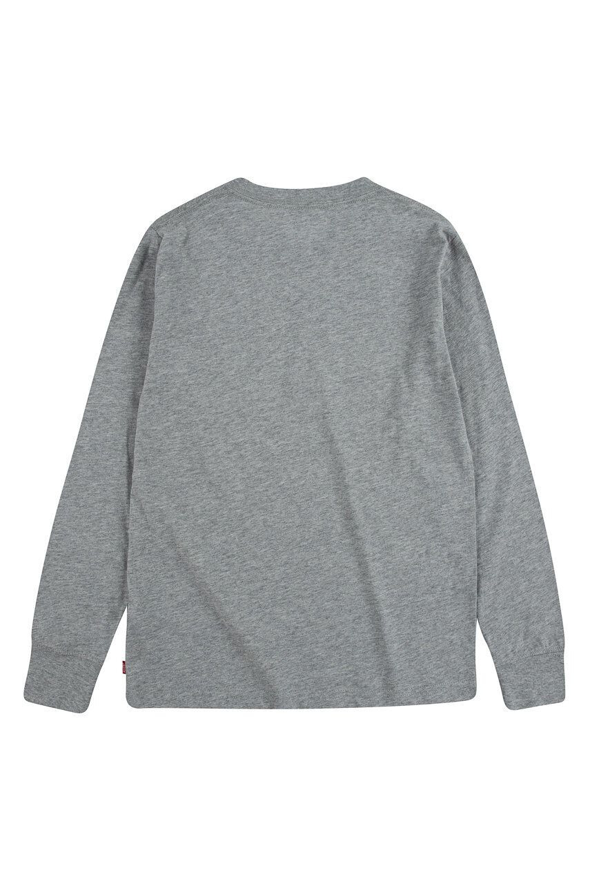 Levi's Longsleeve copii culoarea gri cu imprimeu - Pled.ro