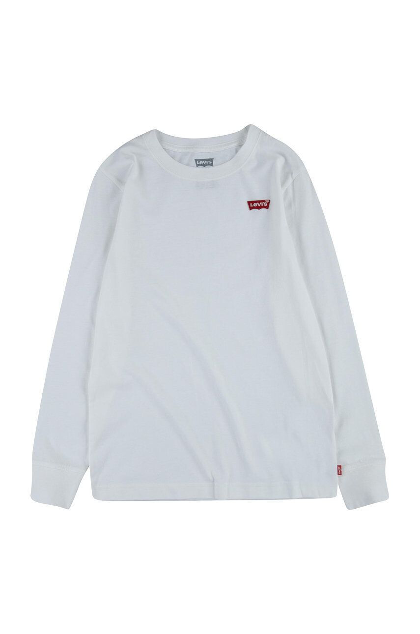 Levi's Longsleeve copii culoarea alb material neted - Pled.ro