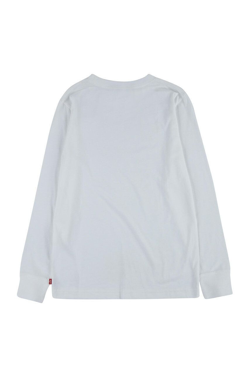 Levi's Longsleeve copii culoarea alb material neted - Pled.ro