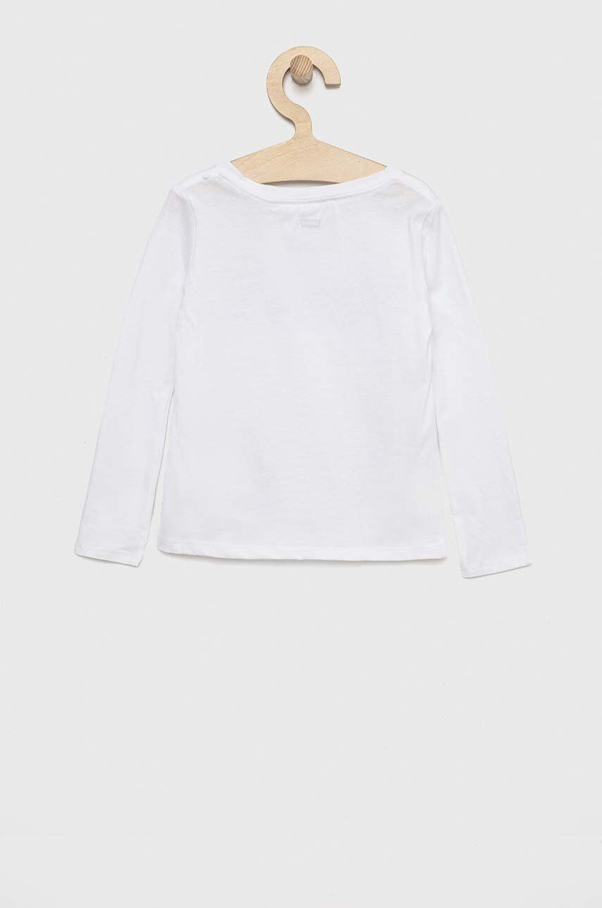 Levi's longsleeve din bumbac pentru copii culoarea alb - Pled.ro