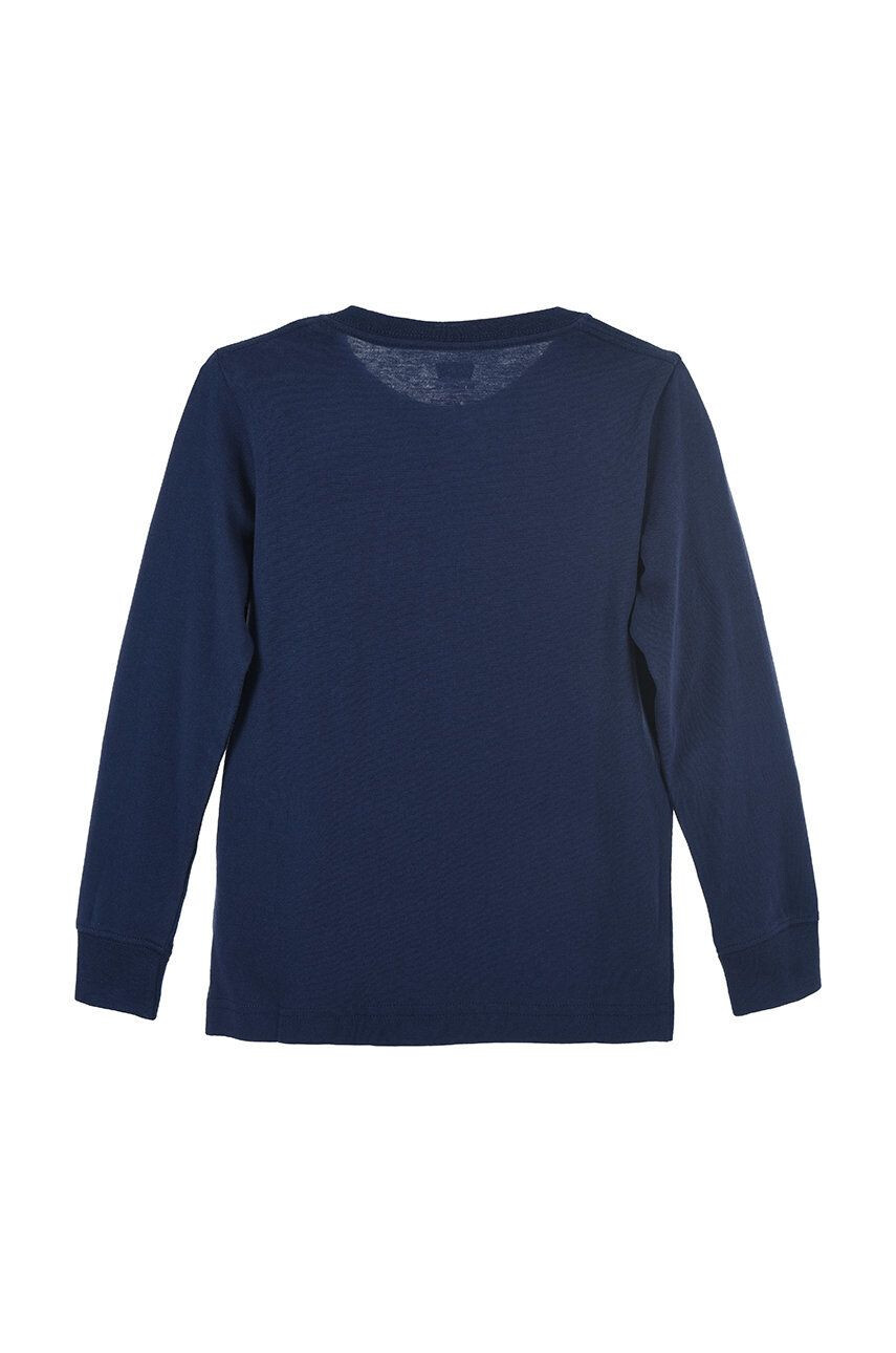 Levi's longsleeve din bumbac pentru copii culoarea albastru marin cu imprimeu - Pled.ro