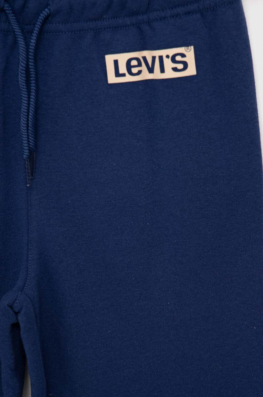 Levi's pantaloni de trening pentru copii culoarea albastru marin cu imprimeu - Pled.ro