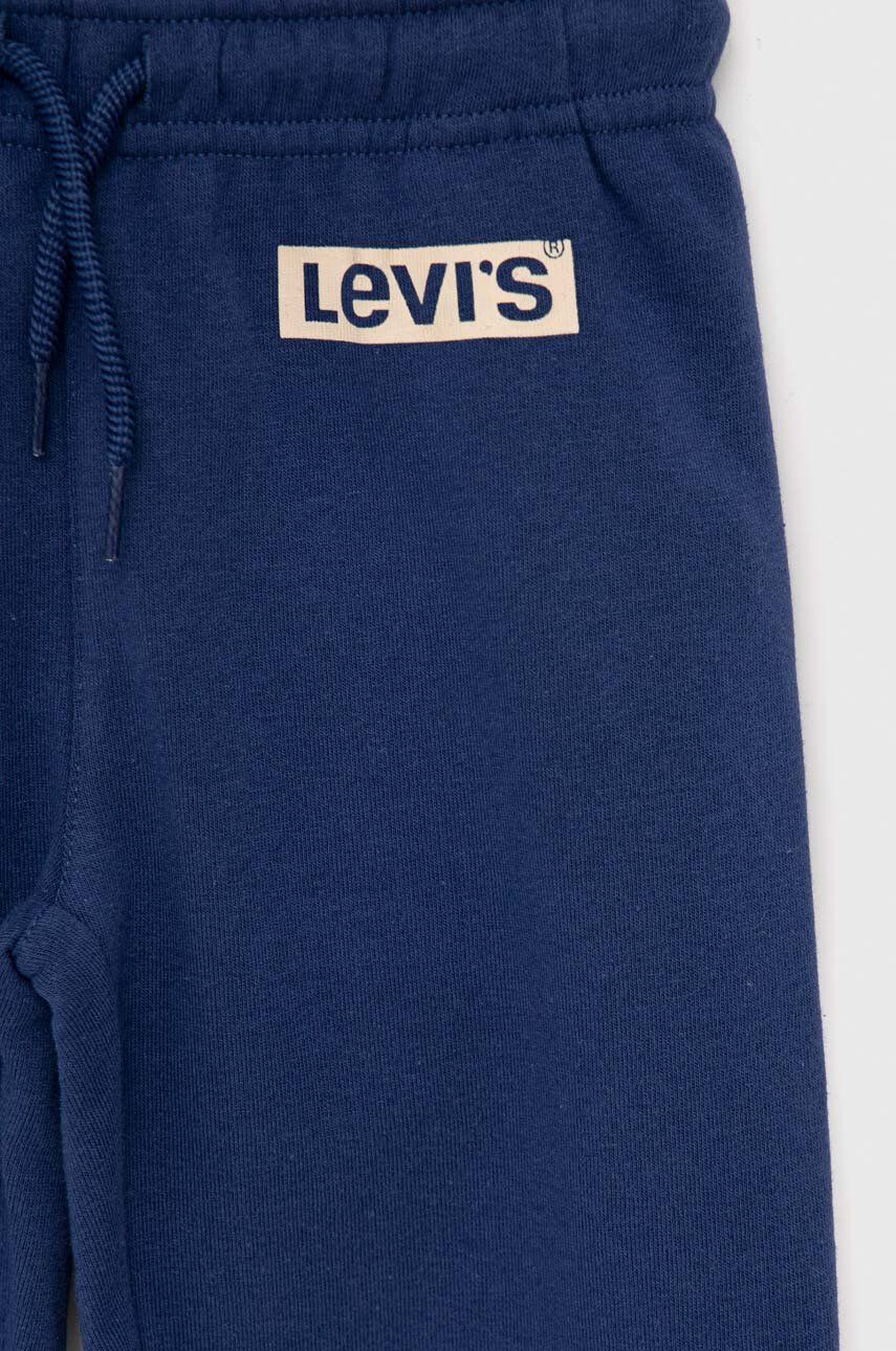 Levi's pantaloni de trening pentru copii culoarea albastru marin cu imprimeu - Pled.ro