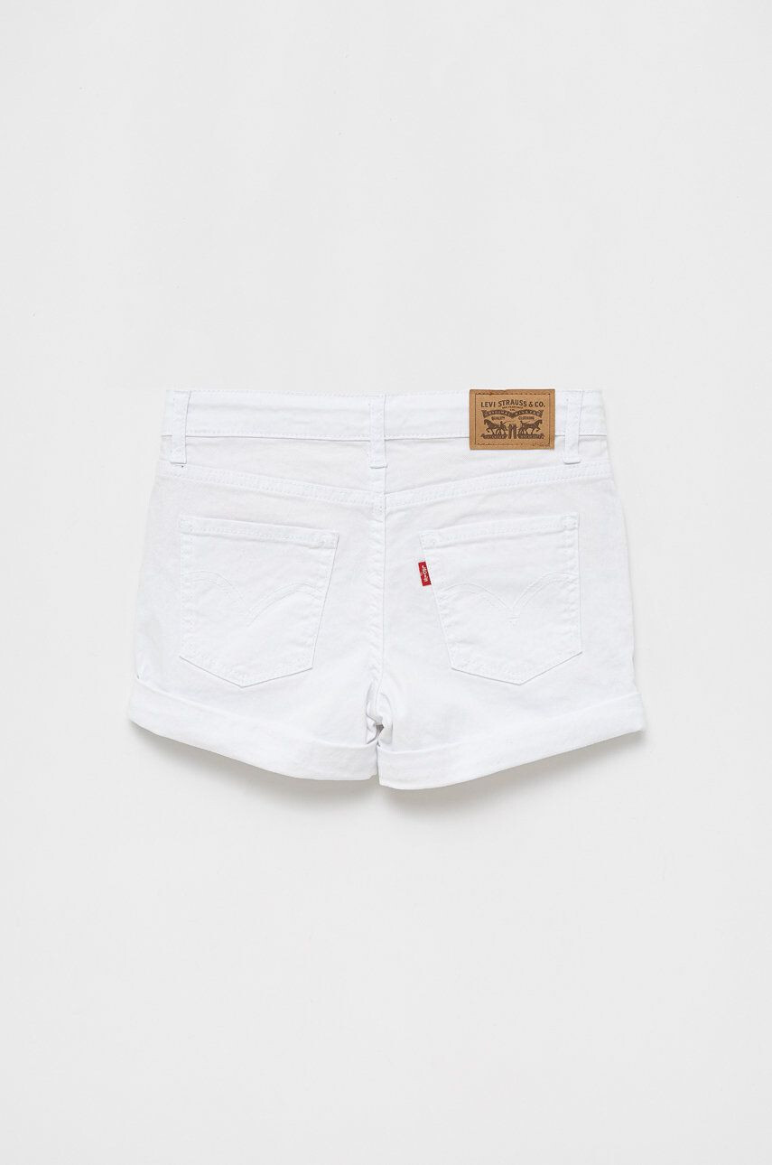 Levi's pantaloni scurti culoarea alb neted - Pled.ro