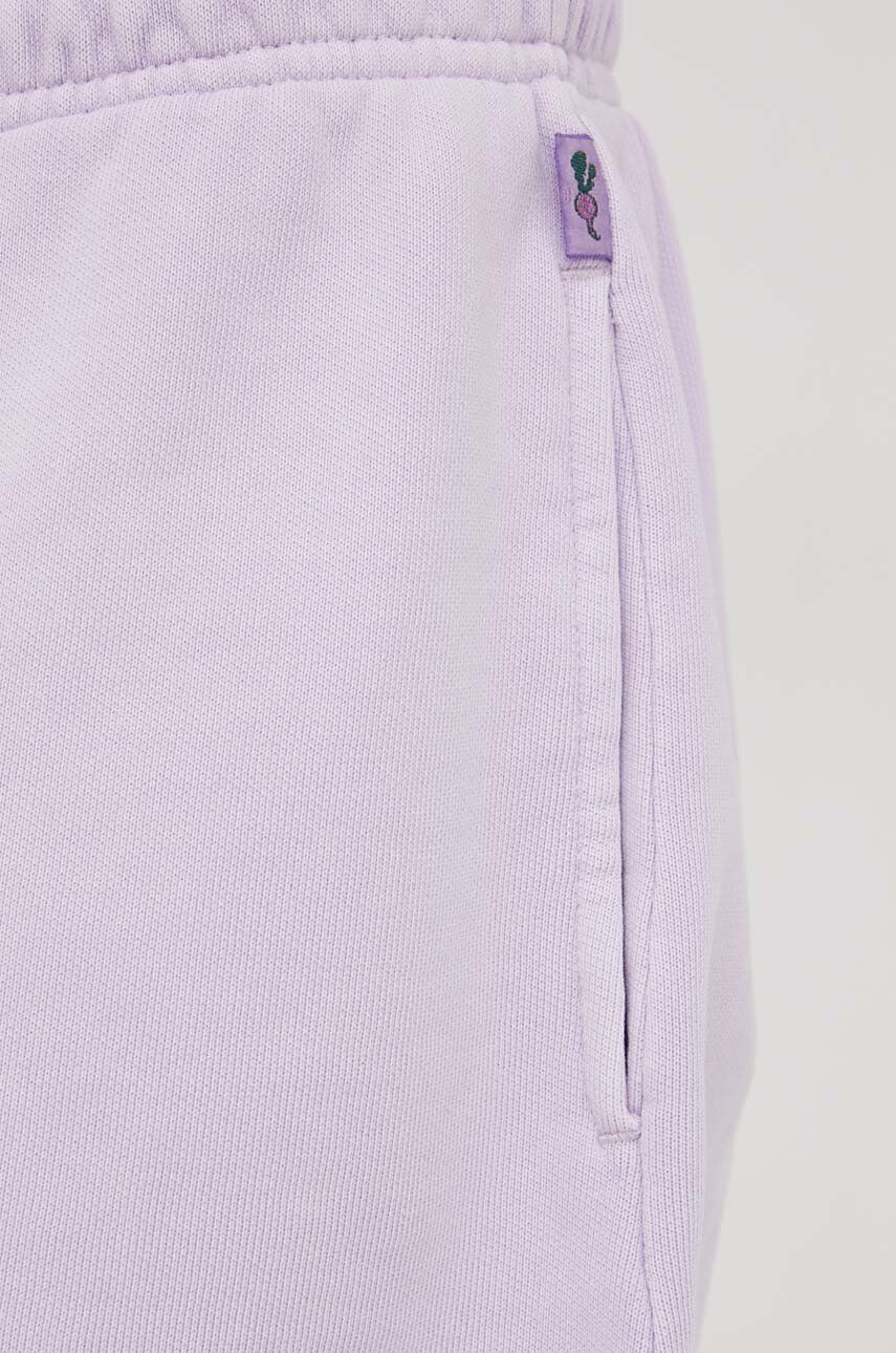 Levi's pantaloni scurti din bumbac femei culoarea violet neted high waist - Pled.ro