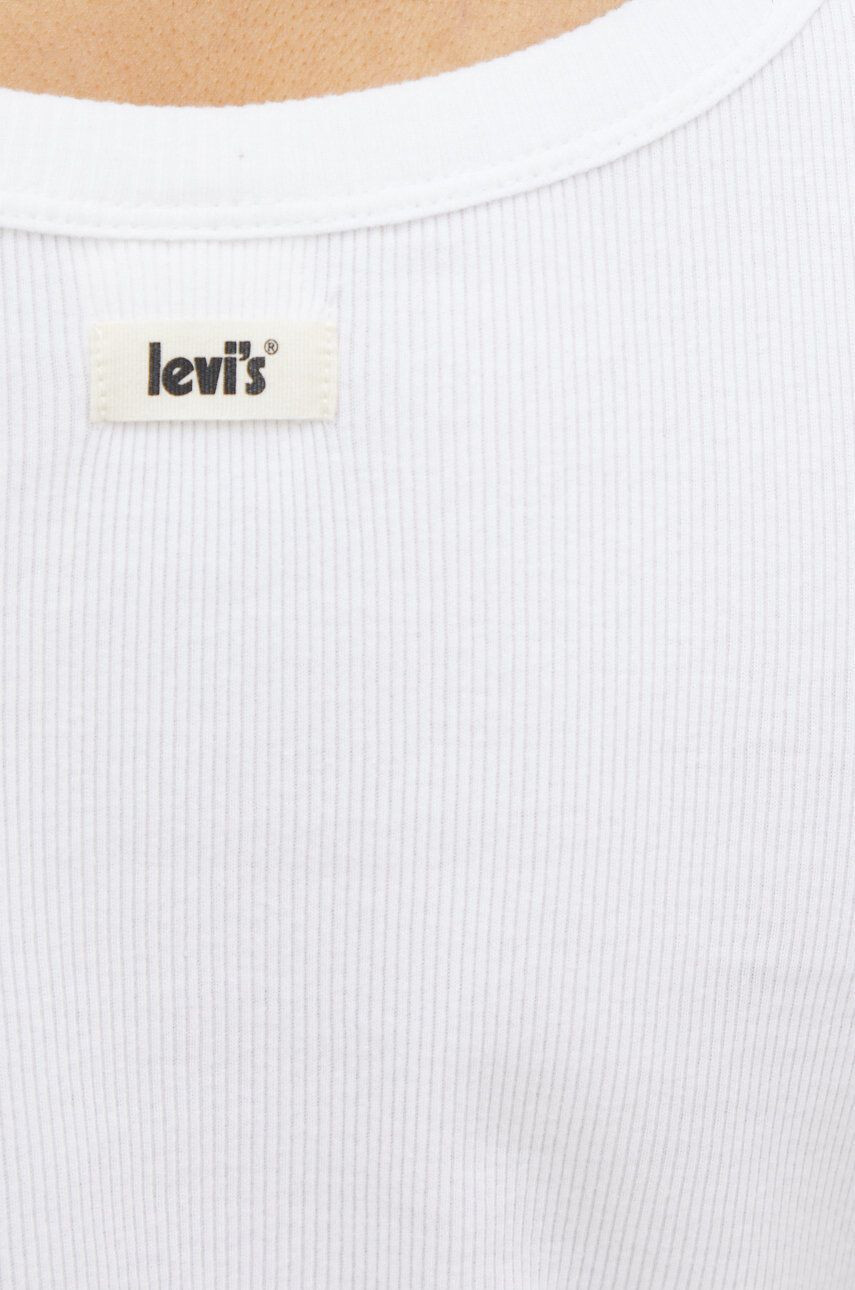 Levi's top din bumbac culoarea alb - Pled.ro