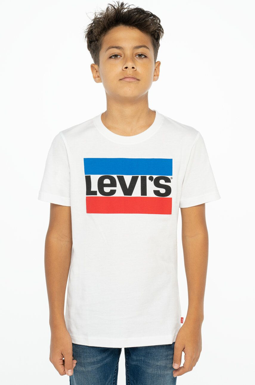 Levi's Tricou copii culoarea alb cu imprimeu - Pled.ro