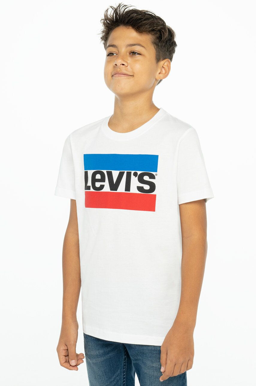 Levi's Tricou copii culoarea alb cu imprimeu - Pled.ro