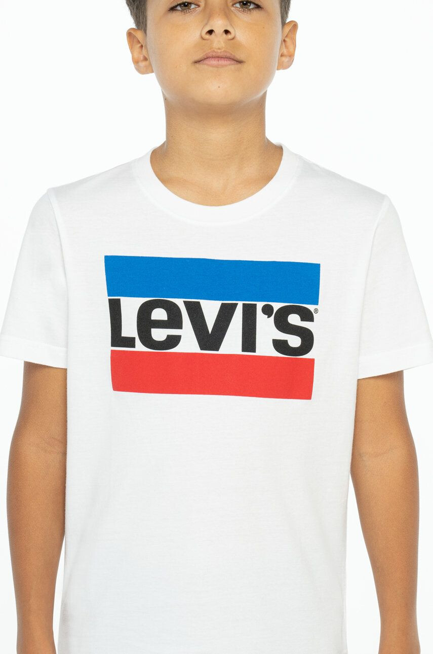 Levi's Tricou copii culoarea alb cu imprimeu - Pled.ro