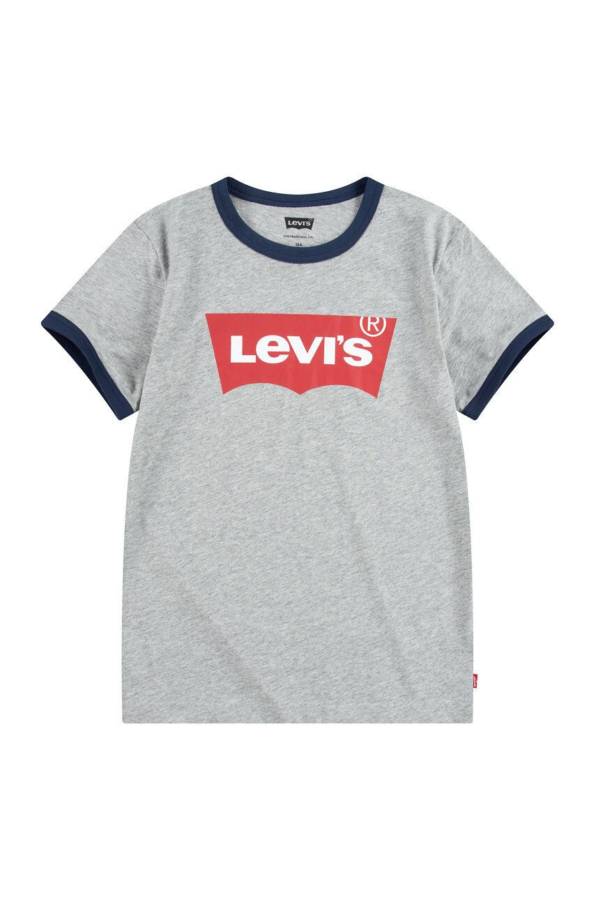 Levi's Tricou copii culoarea gri cu imprimeu - Pled.ro